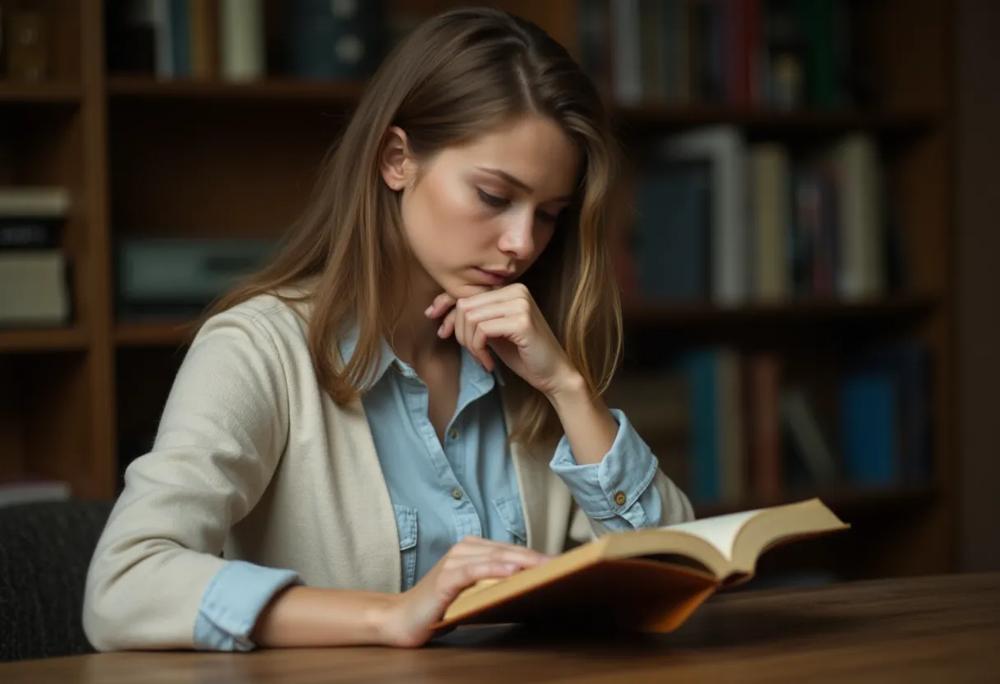 Reading person